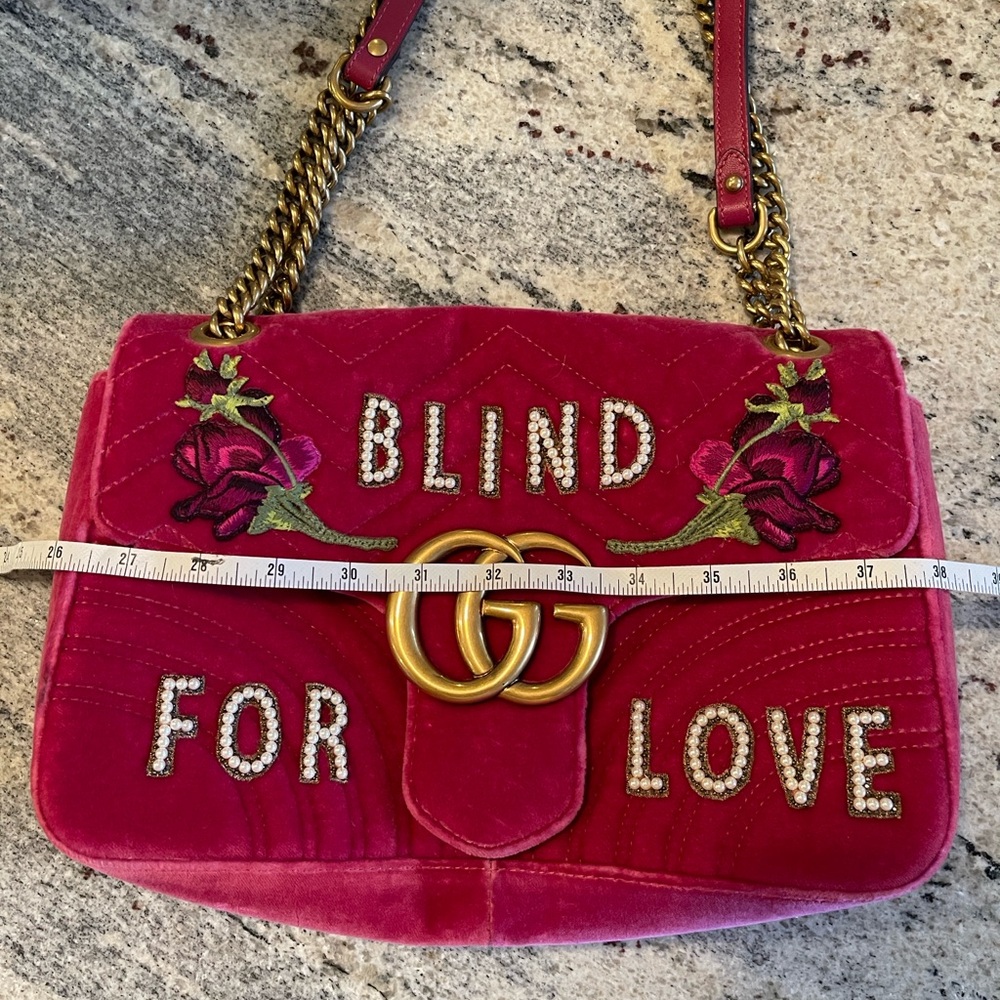 Gucci authentic Vibrant Pink Crossbody Bag with Gold Chain - Picture 13 of 15